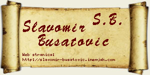 Slavomir Bušatović vizit kartica